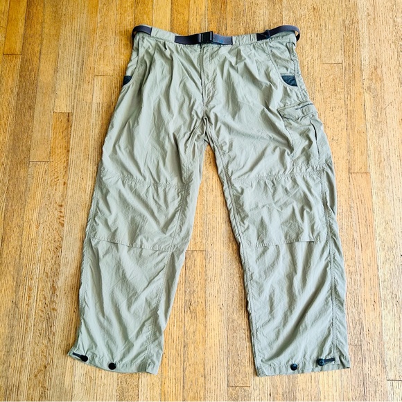 Exofficio Other - EXOFFICIO Men's Khaki Belted Vented Knee Hiking Travel Cargo Pants sz XL SHORT